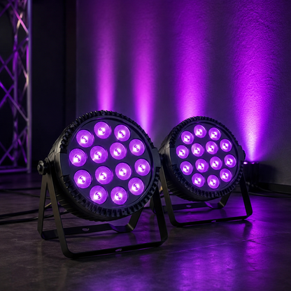 2 Pcs Cañón Led Par 168w Rgbw Dmx512 Profesional Para Dj
