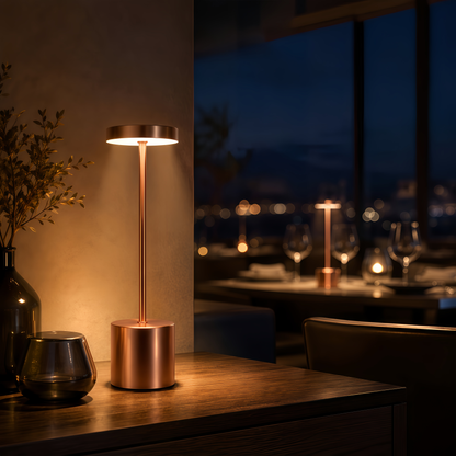 2x Lámpara De Mesa Recargable Led Luz Ambiental Restaurante