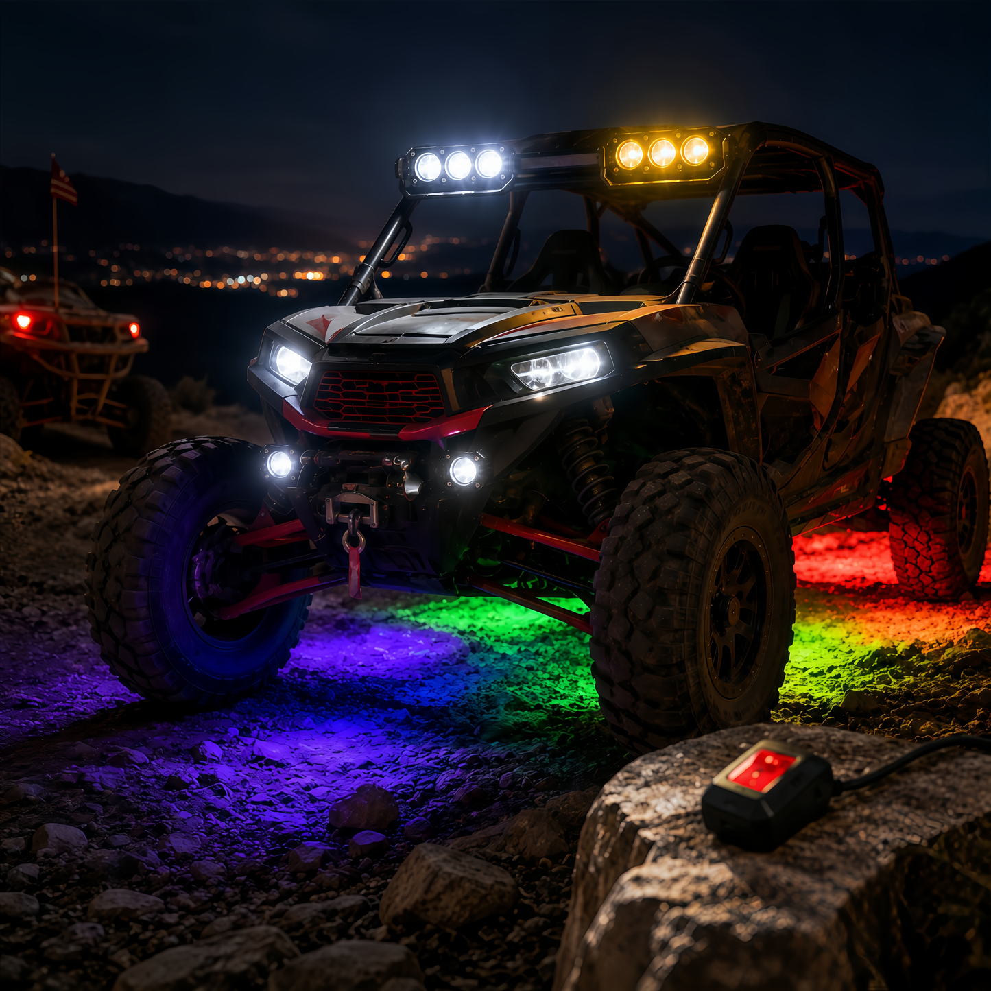 Faros De Lupa Luz Led Spot Luz Para Moto Ojo Diabólico 2pz