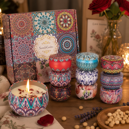 Vela De Aromaterapia, 9 Piezas Velas Aromaticas Cera De Soja