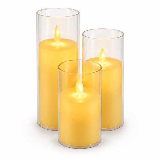 3 Velas Led Electrónicas Sin Llama Para Decorar Fiestas