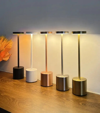 2x Lámpara De Mesa Recargable Led Luz Ambiental Restaurante