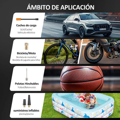 Jzzb® Bomba De Aire Inalámbrica Para Inflar Llantas Y Motocicleta