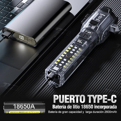 JZZB® 2pzs Linternas Recargables Led Lampara Tactica Camping 10000lm Con 5 Modos