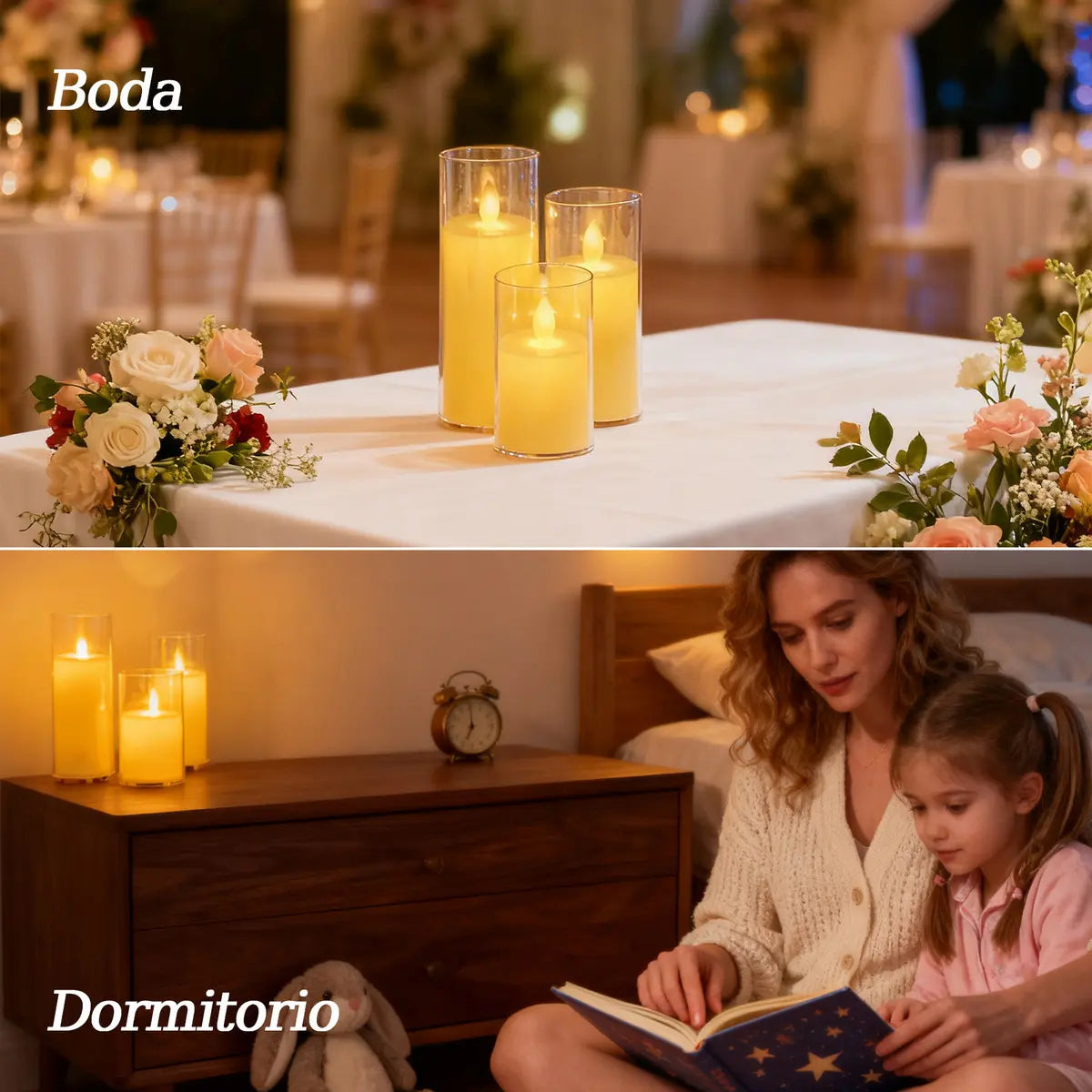 3 Velas Led Electrónicas Sin Llama Para Decorar Fiestas