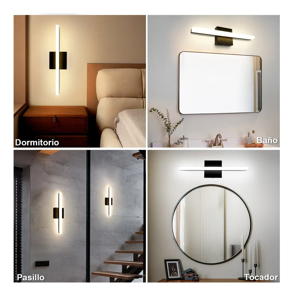 40cm Lámpara De Pared Led Tocador De Luz De Espejo Jzzb Luz Tricolor
