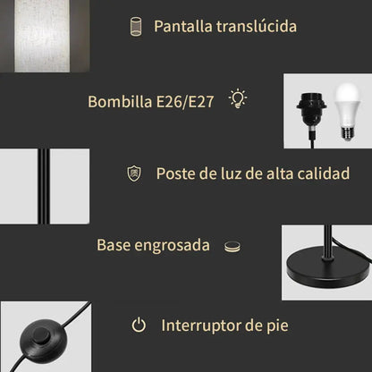 Lampara De Pie Moderna Rgb Foco Inteligente App Control