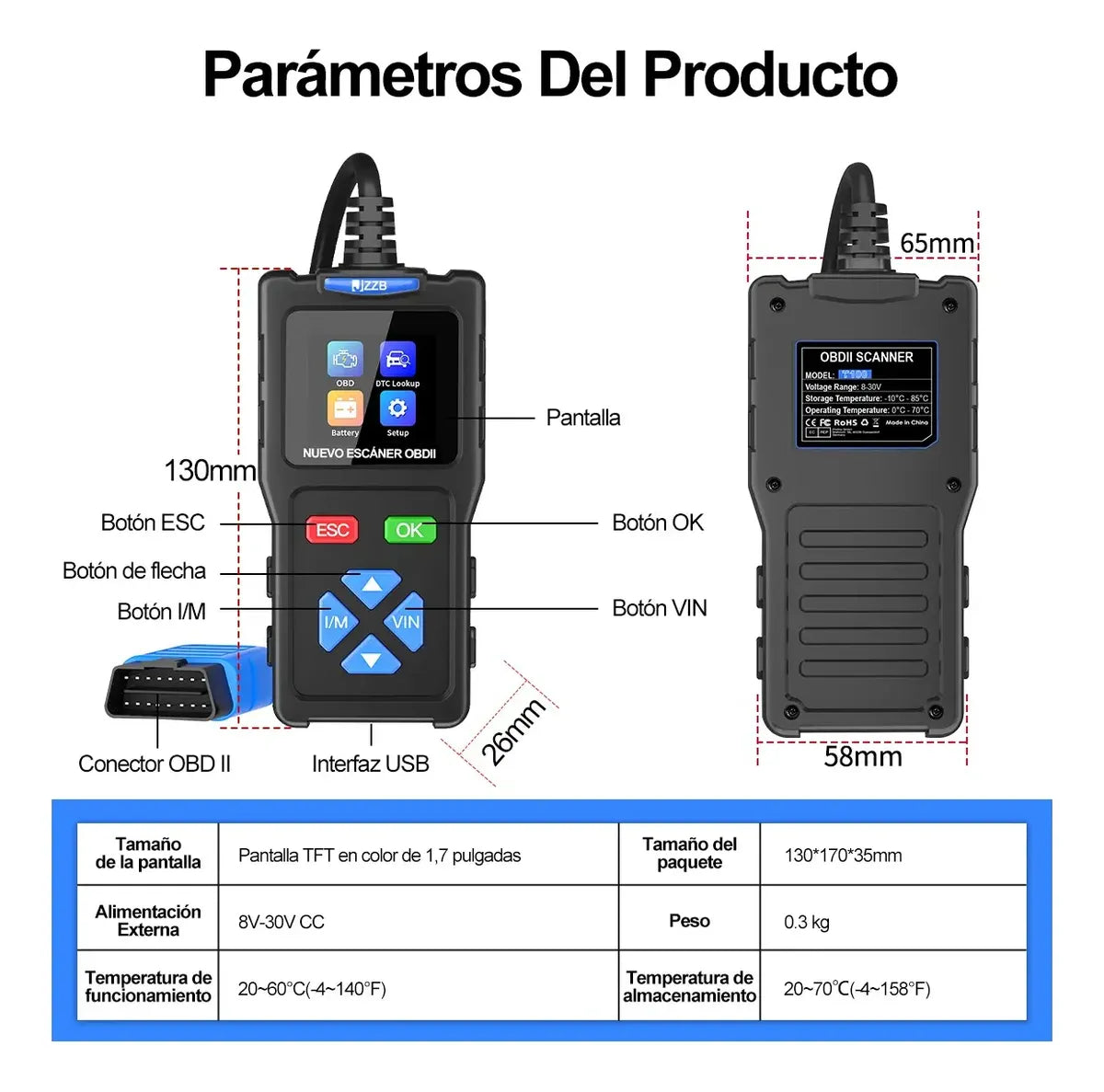 Jzzb Scanner Lanza El Escáner Automotriz Obd2 Mejor Económic