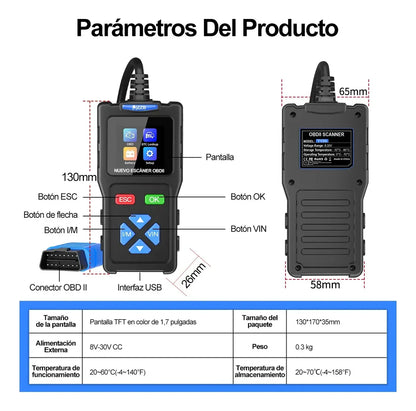 Jzzb Scanner Lanza El Escáner Automotriz Obd2 Mejor Económic