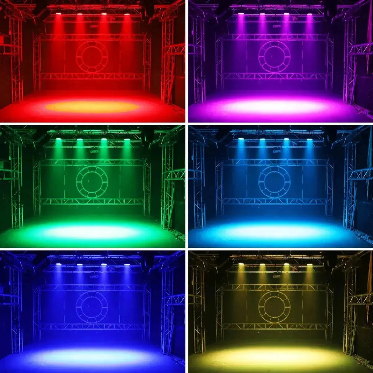 2 Pcs Cañón Led Par 168w Rgbw Dmx512 Profesional Para Dj