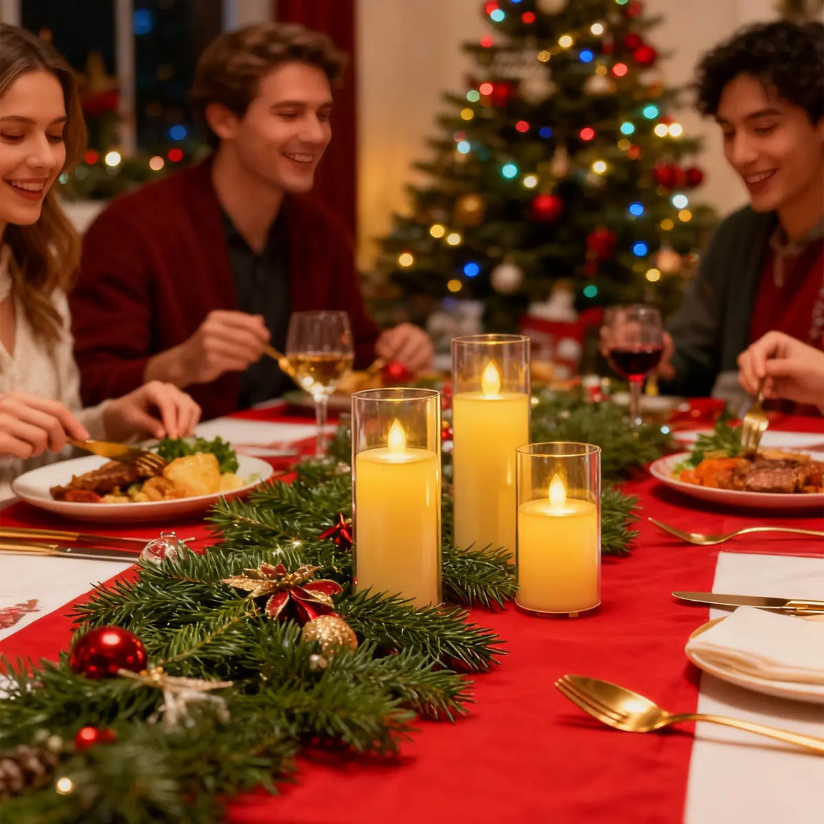 3 Velas Led Electrónicas Sin Llama Para Decorar Fiestas