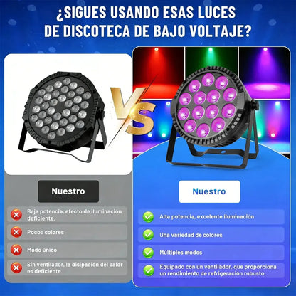 2 Pcs Cañón Led Par 168w Rgbw Dmx512 Profesional Para Dj