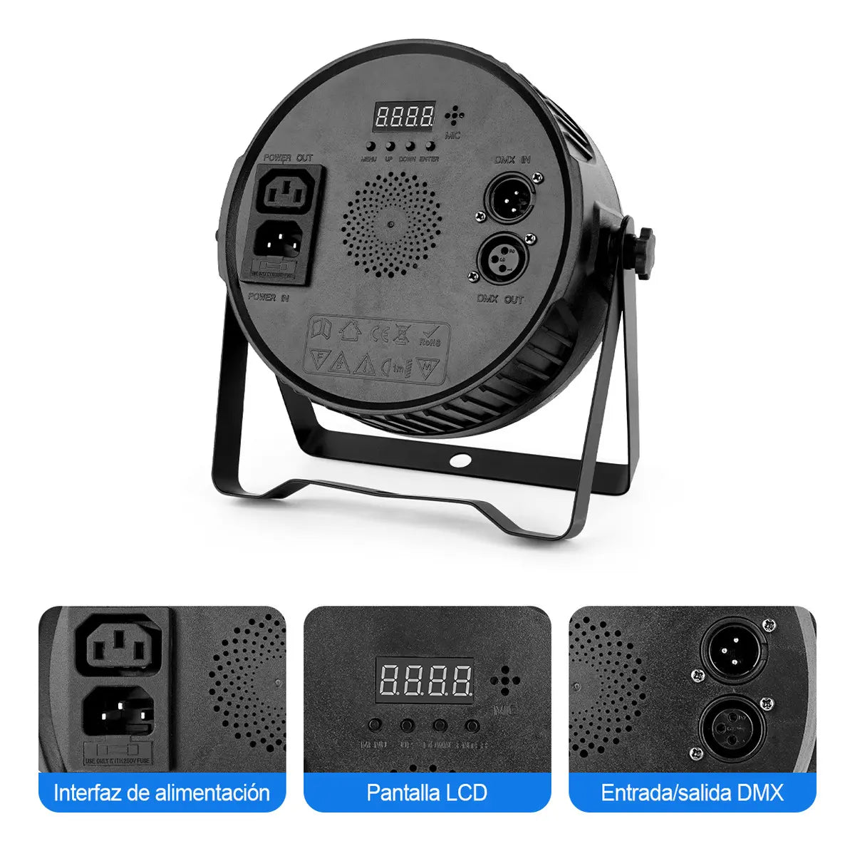 2 Pcs Cañón Led Par 168w Rgbw Dmx512 Profesional Para Dj