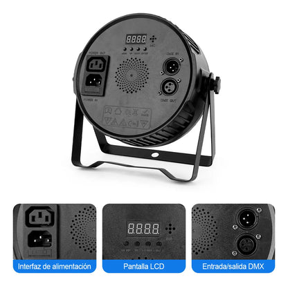 2 Pcs Cañón Led Par 168w Rgbw Dmx512 Profesional Para Dj
