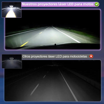 Par Faros Led Auxiliares Moto Lupa 6 Modos Estrobo 120w