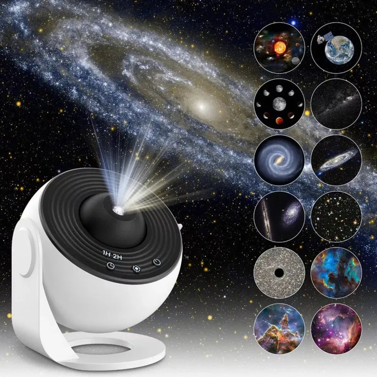 Proyector de Galaxia YULUO LED con 13 Discos y Proyección HD Ajustable