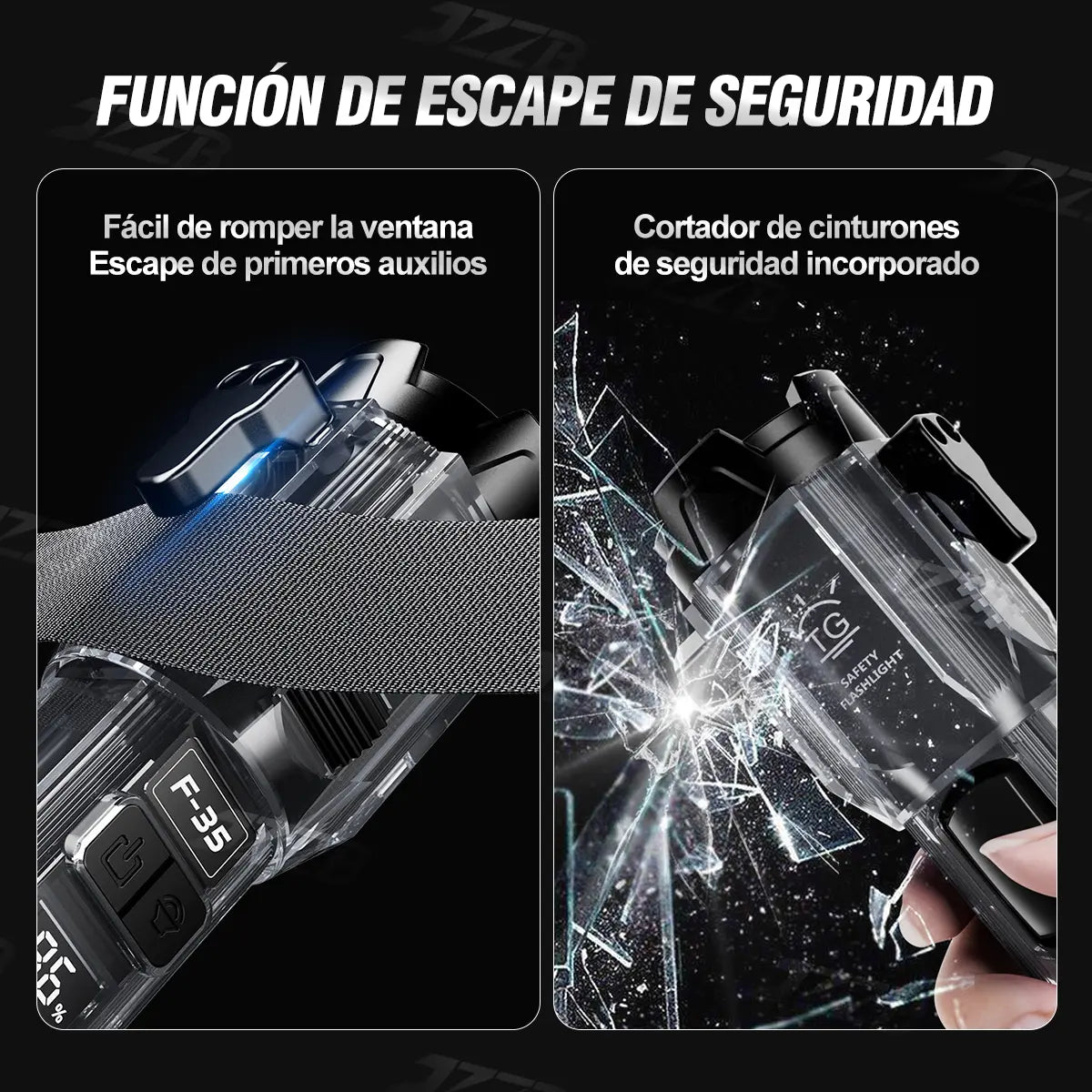 JZZB® 2pzs Linternas Recargables Led Lampara Tactica Camping 10000lm Con 5 Modos