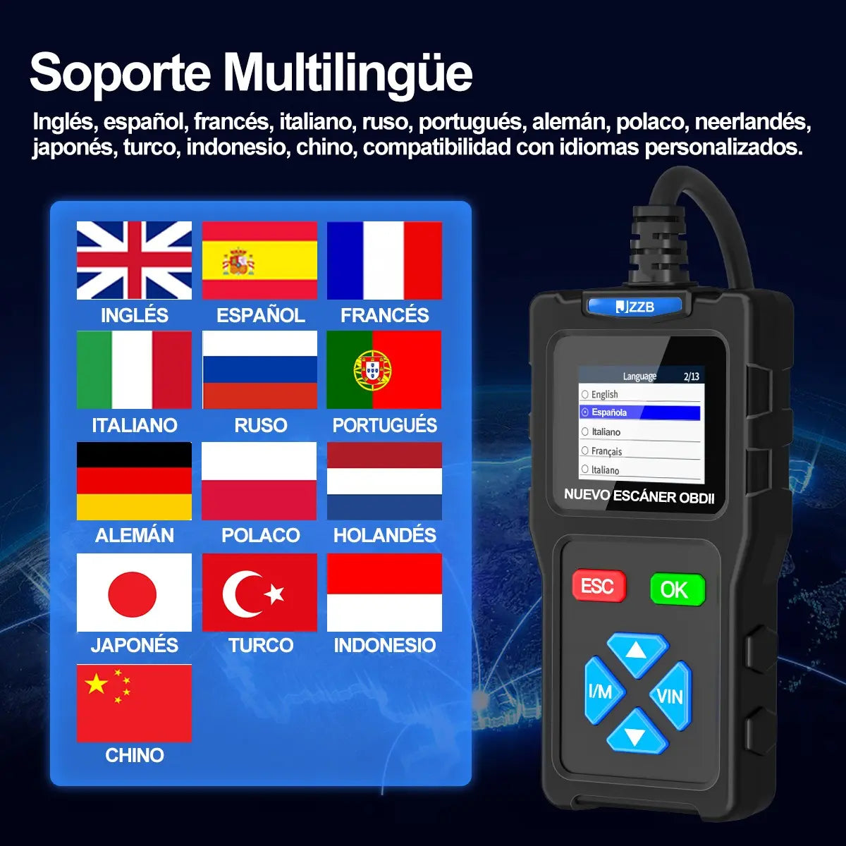 Jzzb Scanner Lanza El Escáner Automotriz Obd2 Mejor Económic