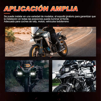Par Faros Led Auxiliares Luces Foco Para Motos Auto 120w