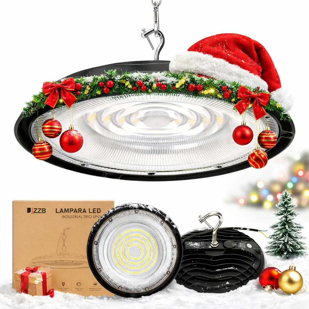 Lámpara LED Industrial UFO 300W JZZB Colgante Techo IP65 Aluminio luz blanca, cálida, neutra 100-265V lampara colgante 3 Color de la luz y Temperatura de color Alta Potencia