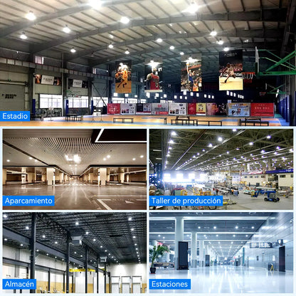 Lámpara LED Industrial UFO 300W JZZB Colgante Techo IP65 Aluminio luz blanca, cálida, neutra 100-265V lampara colgante 3 Color de la luz y Temperatura de color Alta Potencia