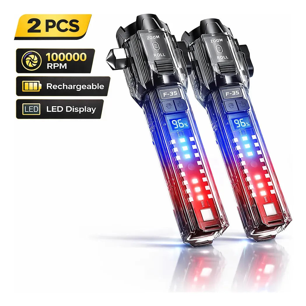 JZZB® 2pzs Linternas Recargables Led Lampara Tactica Camping 10000lm Con 5 Modos