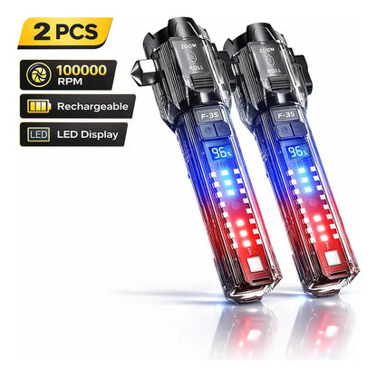 JZZB® 2pzs Linternas Recargables Led Lampara Tactica Camping 10000lm Con 5 Modos