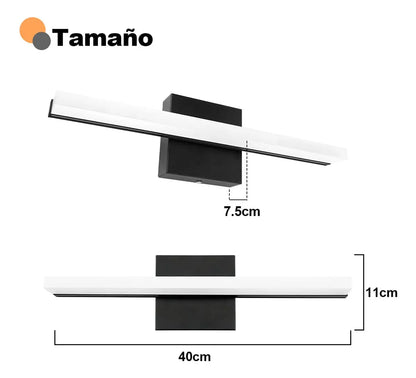 40cm Lámpara De Pared Led Tocador De Luz De Espejo Jzzb Luz Tricolor