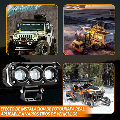 Faros De Lupa Luz Led Spot Luz Para Moto Ojo Diabólico 2pz