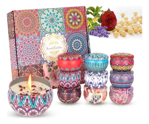 Vela De Aromaterapia, 9 Piezas Velas Aromaticas Cera De Soja