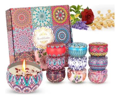 Vela De Aromaterapia, 9 Piezas Velas Aromaticas Cera De Soja