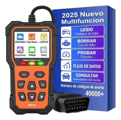 Jzzb V521 Escaner Automotriz Obd2 40000 Códigos Avería