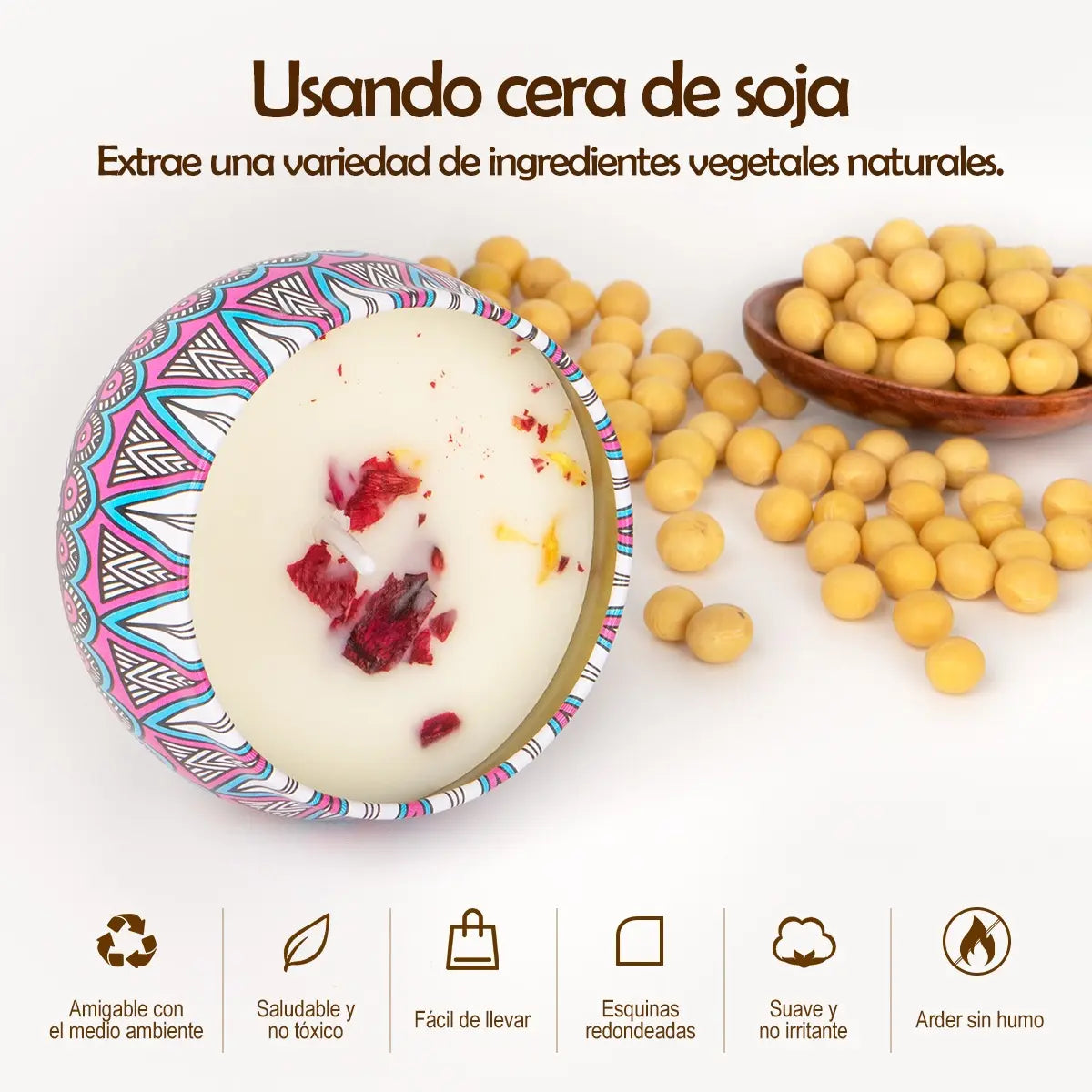 Vela De Aromaterapia, 9 Piezas Velas Aromaticas Cera De Soja