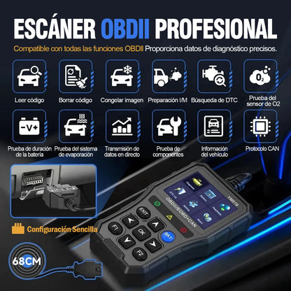 Jzzb® Scanner Automotriz Obd2 Ym519 Para Multimarca Motor