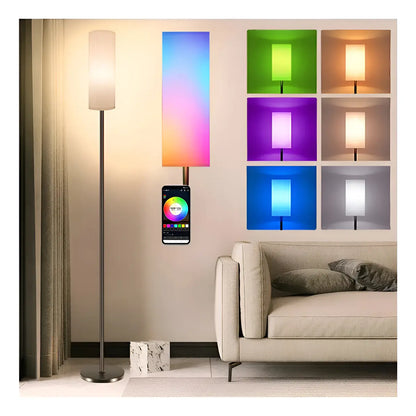 Lampara De Pie Moderna Rgb Foco Inteligente App Control