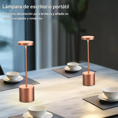 2x Lámpara De Mesa Recargable Led Luz Ambiental Restaurante