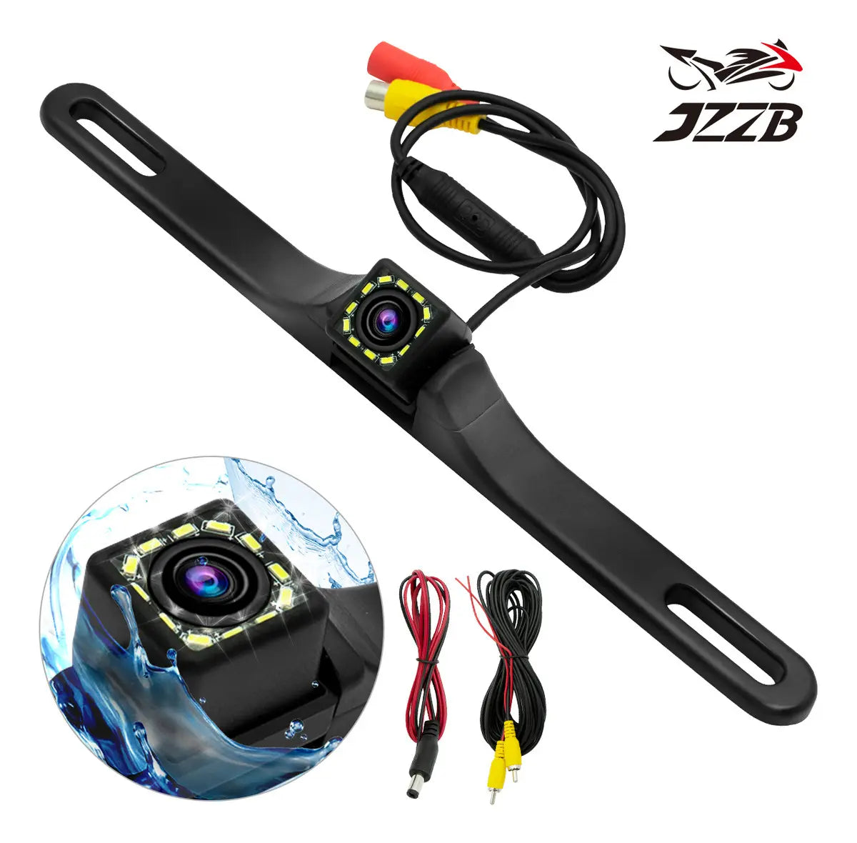 JZZB Cámara De Auto Reversa Con 12 Led Vision Nocturna Hd