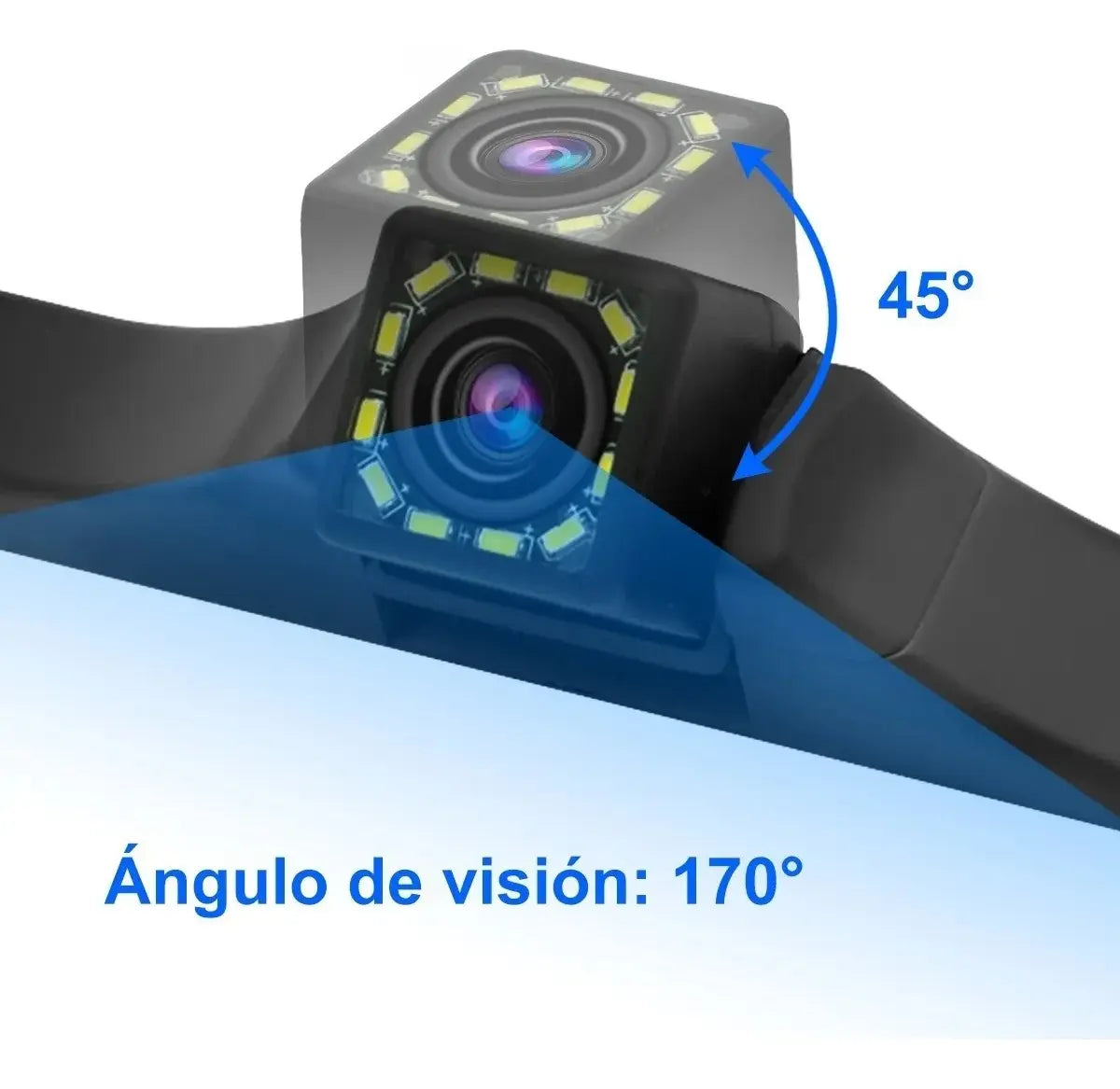 JZZB Cámara De Auto Reversa Con 12 Led Vision Nocturna Hd