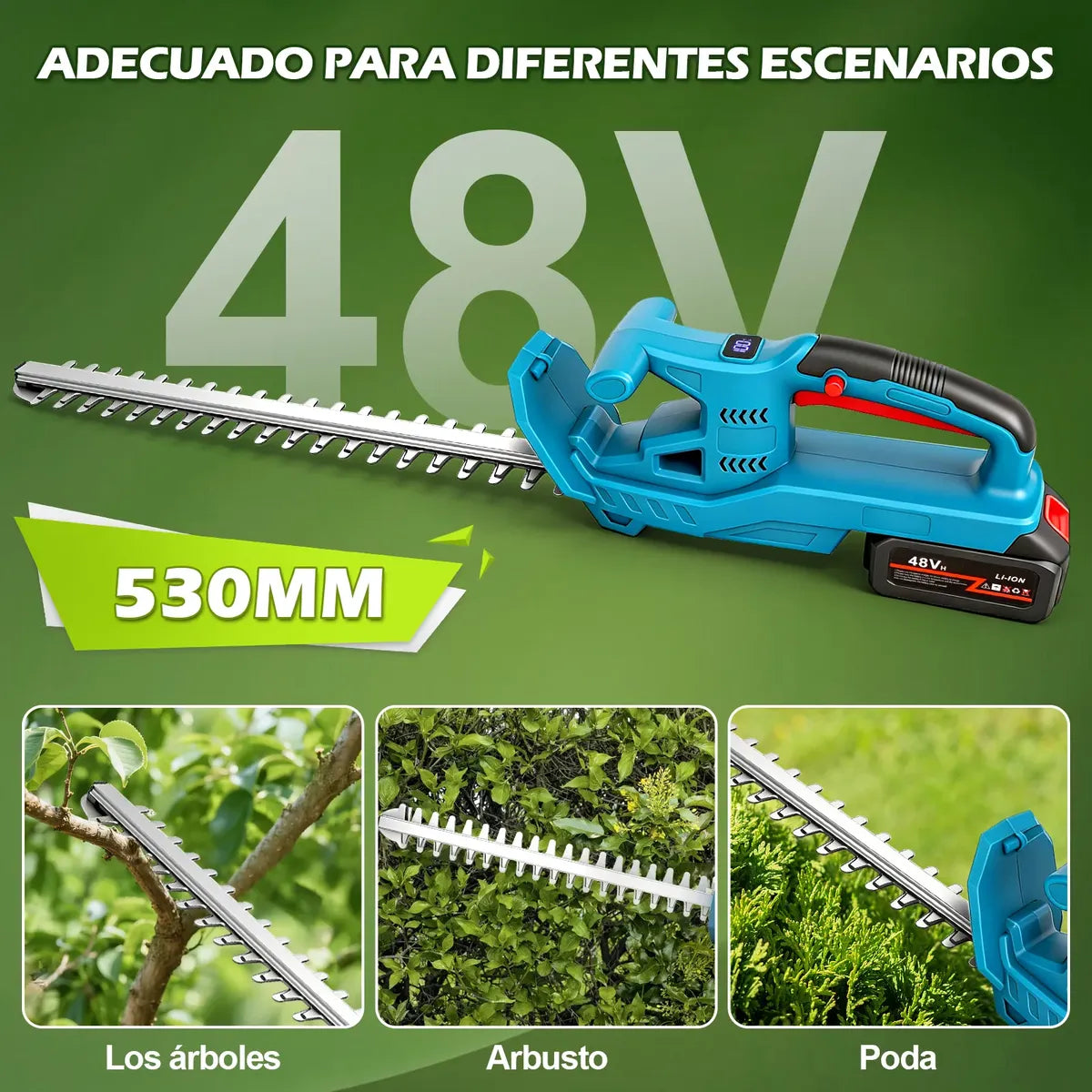 20  Inalámbrico 48v Cortasetos Serrucho Eléctrico Jardin