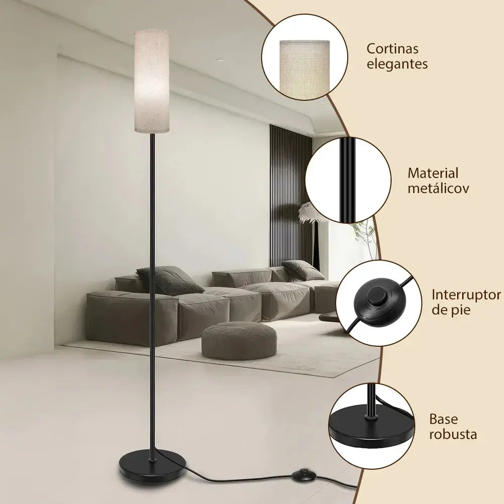 Lampara De Pie Moderna Rgb Foco Inteligente App Control