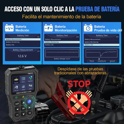 Jzzb® Scanner Automotriz Obd2 Ym519 Para Multimarca Motor