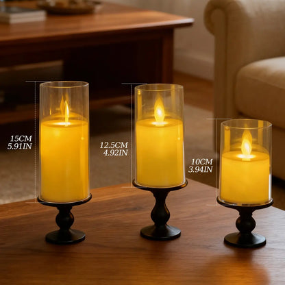 3 Velas Led Electrónicas Sin Llama Para Decorar Fiestas