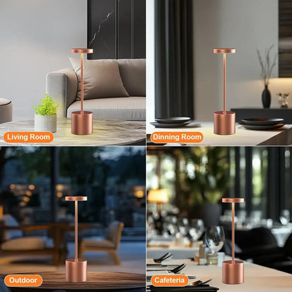 2x Lámpara De Mesa Recargable Led Luz Ambiental Restaurante