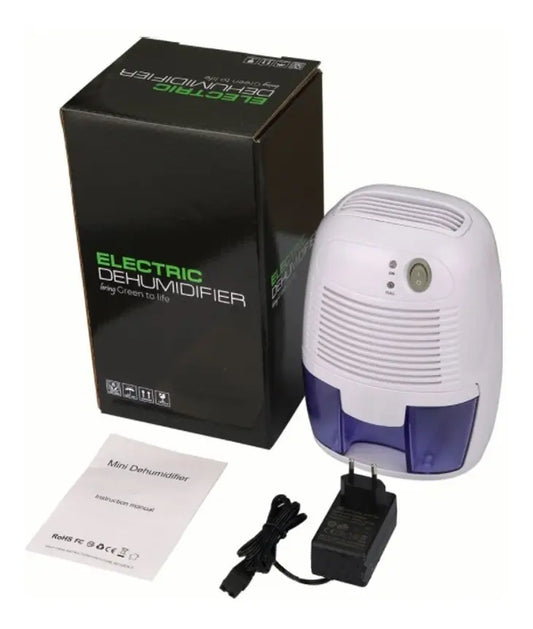 Deshumidificador Eléctrico DH500A Blanco Portátil Silencioso Para Hogar Habitaciones Baño Armario Oficina Ahorro De Energía Antihumedad Aire Limpio Compacto Eficiente