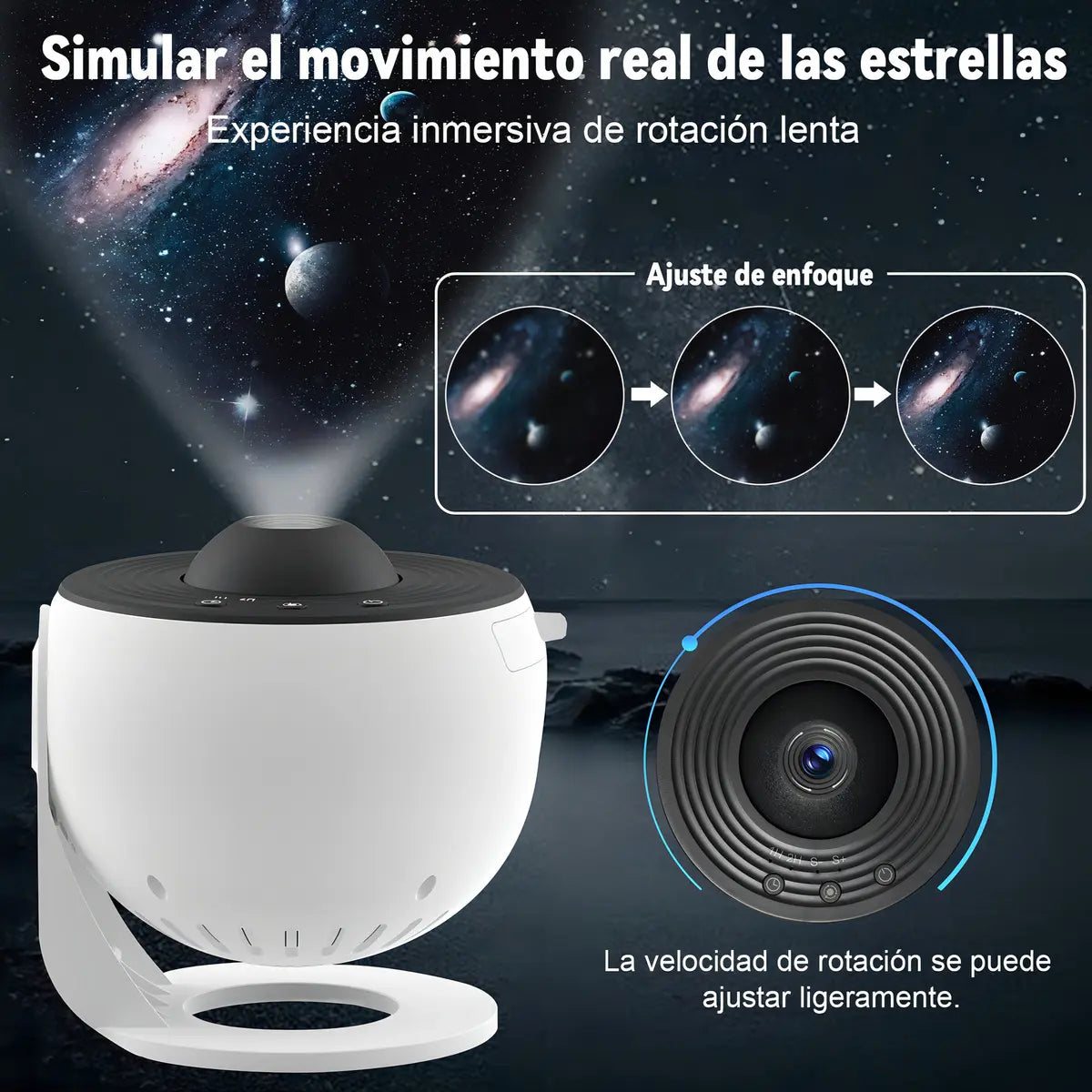 Proyector de Galaxia YULUO LED con 13 Discos y Proyección HD Ajustable