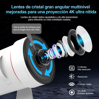 Luz JZZB Galaxy Lamp color blanco con pantalla color naranja 12cm x 12.5cm x 9cm de diámetro