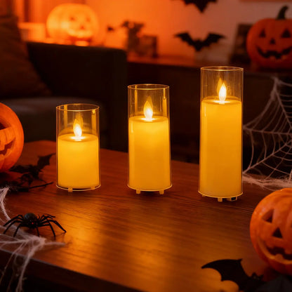 3 Velas Led Electrónicas Sin Llama Para Decorar Fiestas