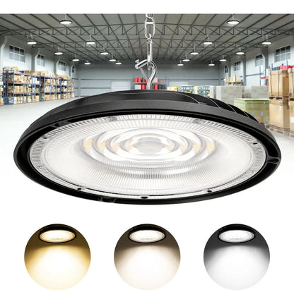 Lámpara LED Industrial UFO 300W JZZB Colgante Techo IP65 Aluminio luz blanca, cálida, neutra 100-265V lampara colgante 3 Color de la luz y Temperatura de color Alta Potencia