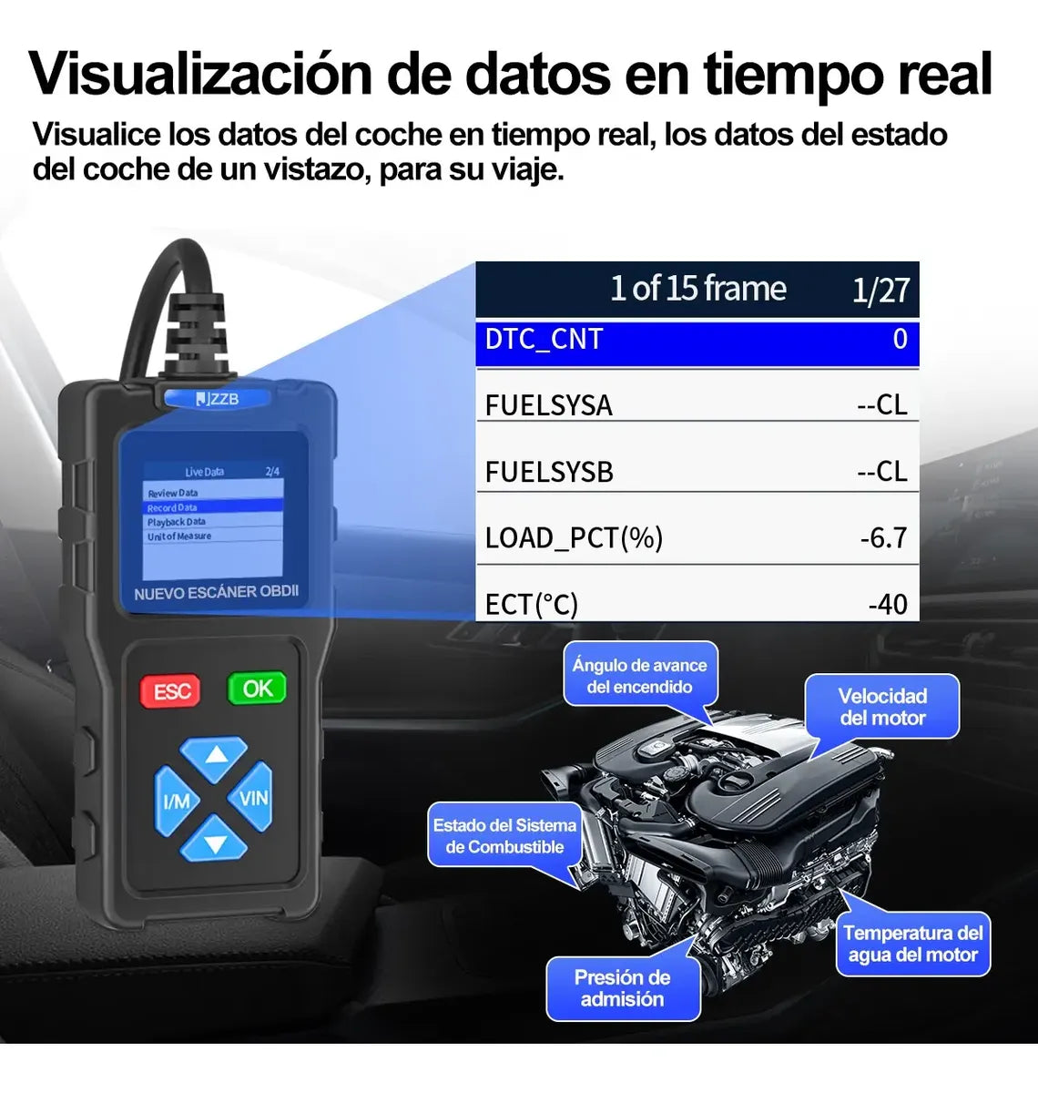 Jzzb Scanner Lanza El Escáner Automotriz Obd2 Mejor Económic