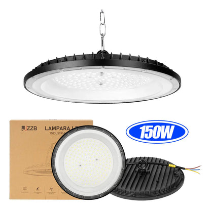 Lámpara Techo LED JZZB UFO 150W IP65 Luz Blanca 6500K Negro